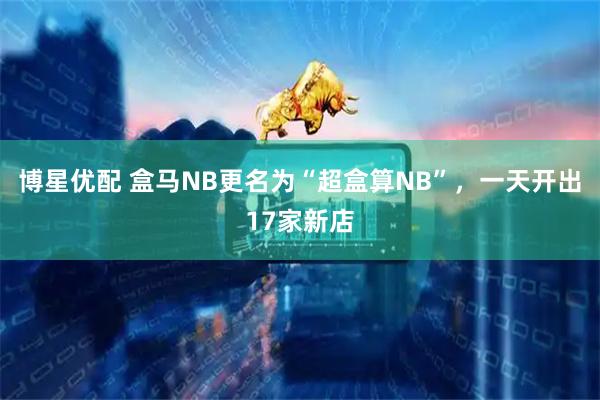 博星优配 盒马NB更名为“超盒算NB”，一天开出17家新店